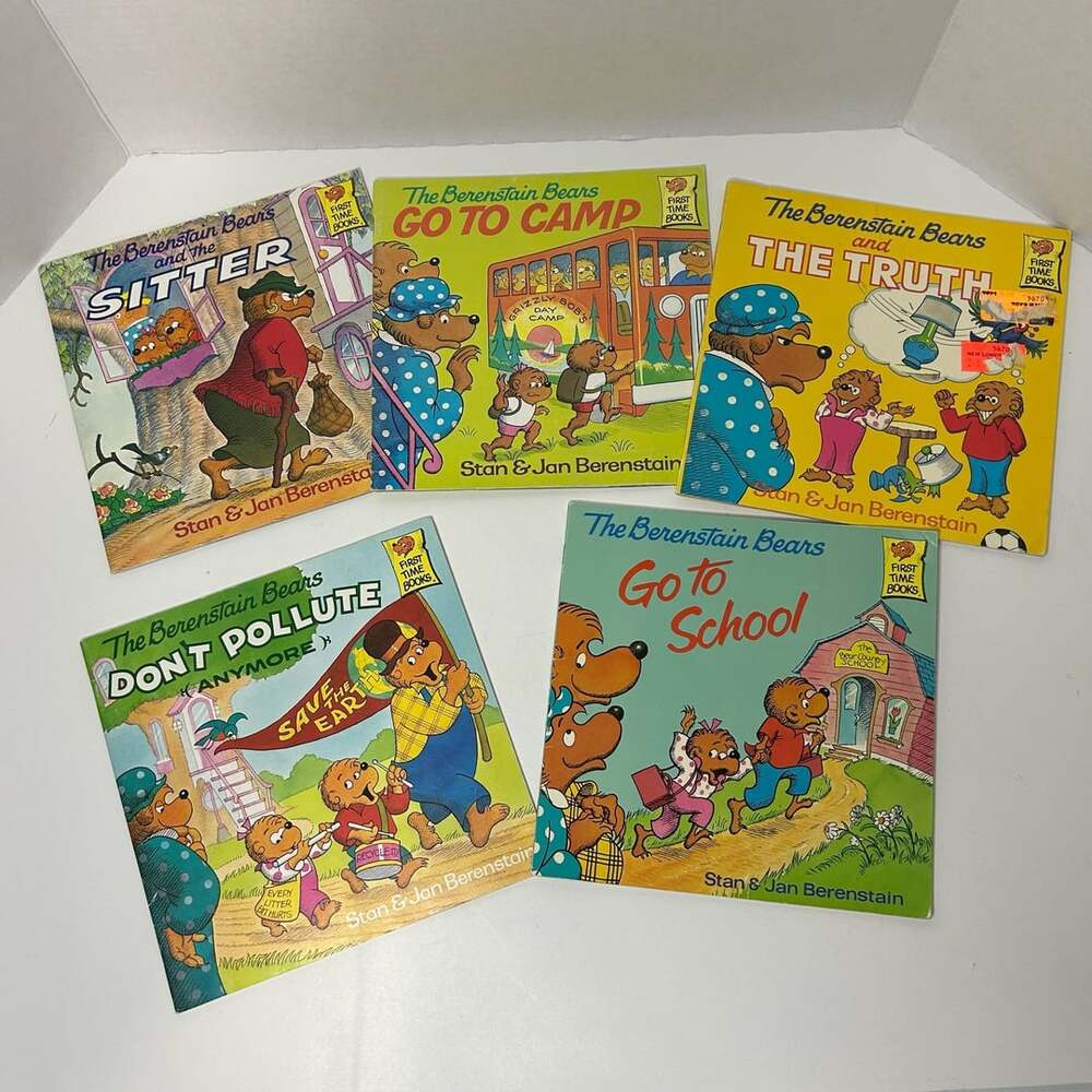 Lot of 5 Vintage The Berenstain Bears First Time Books Paperback